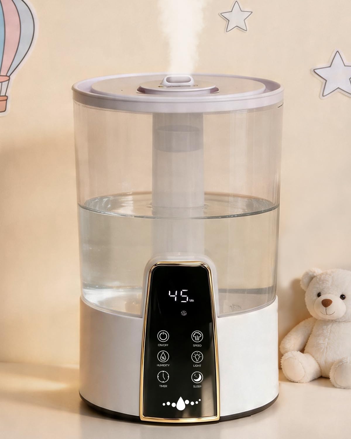Detalle de AILINKE MH-22301 Ultrasonic Humidifier, 4 L Top-Fill with Remote