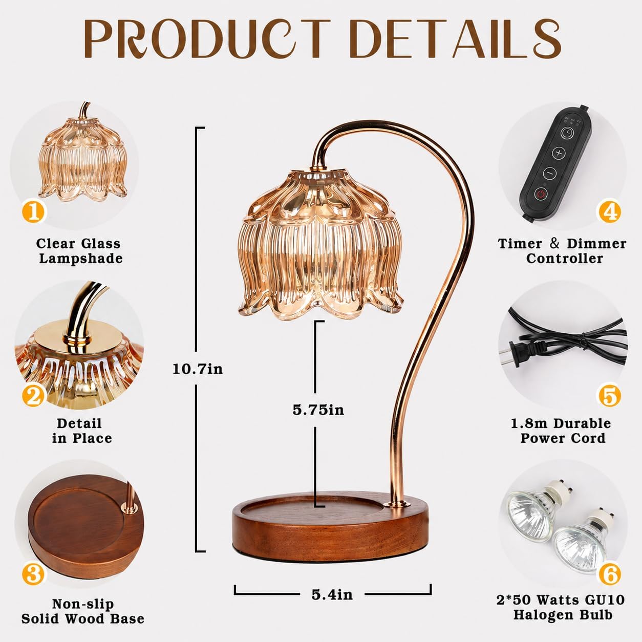 Detalle de Funistree Flower Candle Warmer 8-hour 🕯