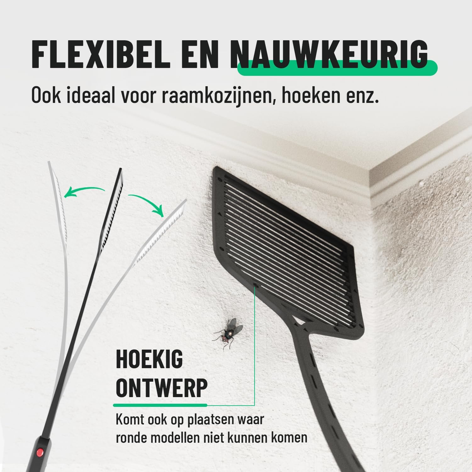 Detalle de greate 901019 elektrische vliegenmepper op batterijen, inclusief 2 AAA-batterijen