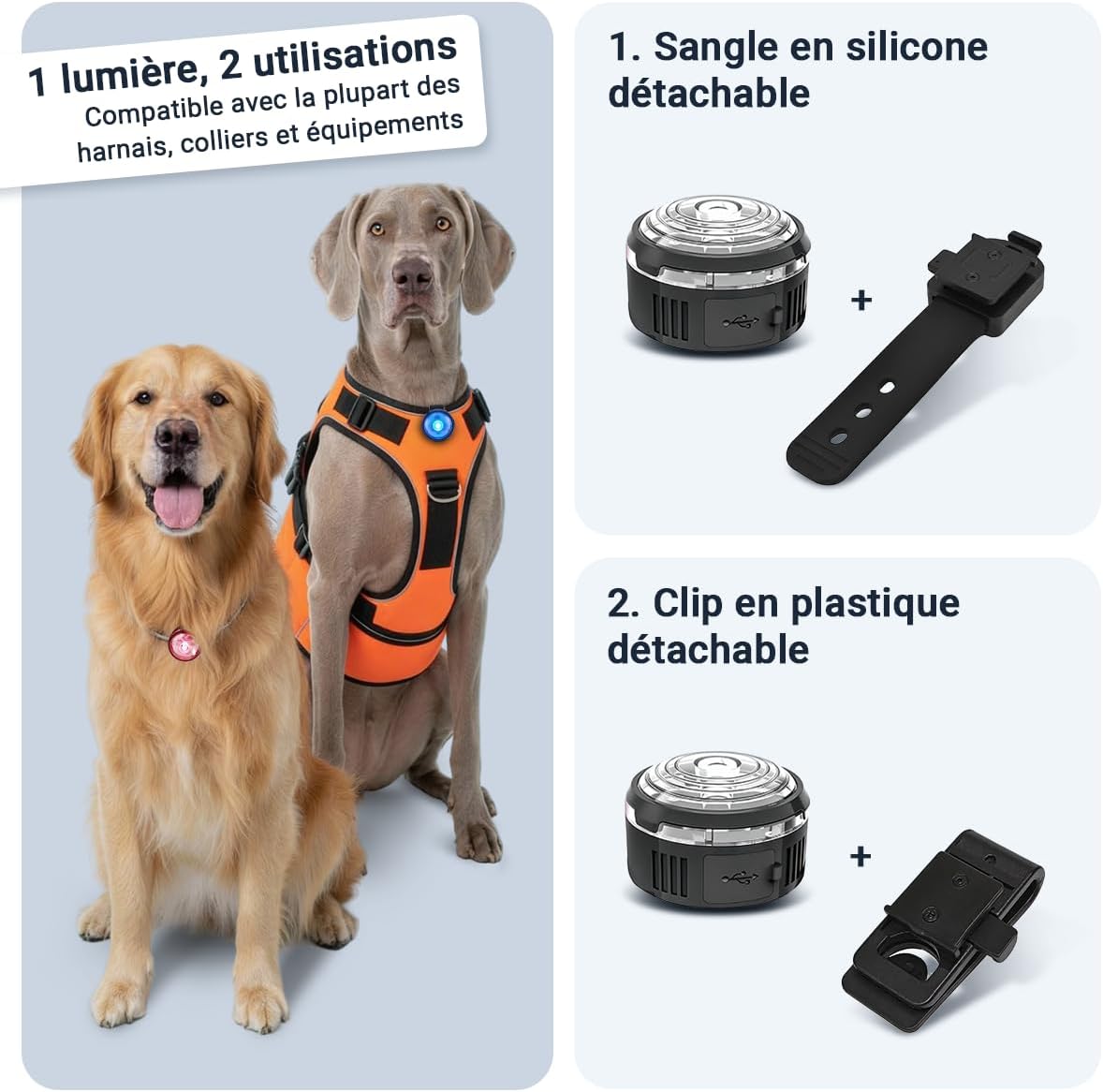 Thumbnail 3 de PAJ Light Mini : collier LED miniature étanche pour chiens et chats