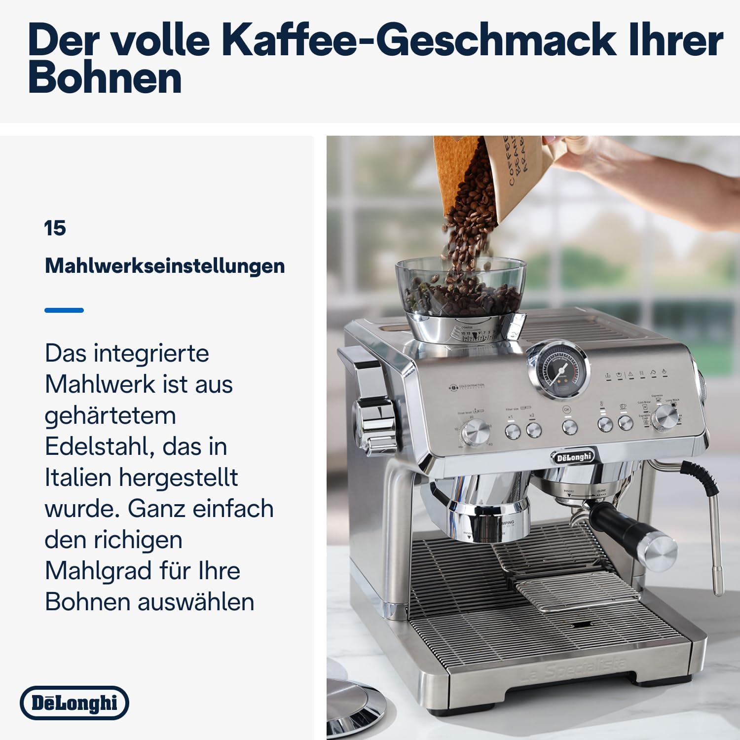 Thumbnail 2 de De'Longhi La Specialista Opera EC9555.M Siebträgermaschine mit Cold Brew & Espresso Cool sowie Barista-Kit
