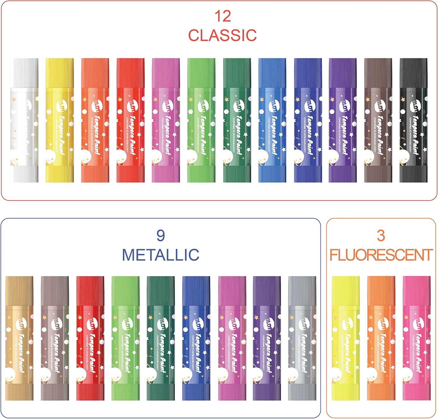 Thumbnail 1 de BLOT Gouache Solide en Stick – 24 couleurs pour arts et loisirs créatifs
