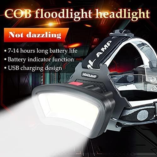 Detalle 2 de DARKBEAM C01-DB COB-hoofdlamp, 2000 lumen, roodlicht en USB-oplaadbaar