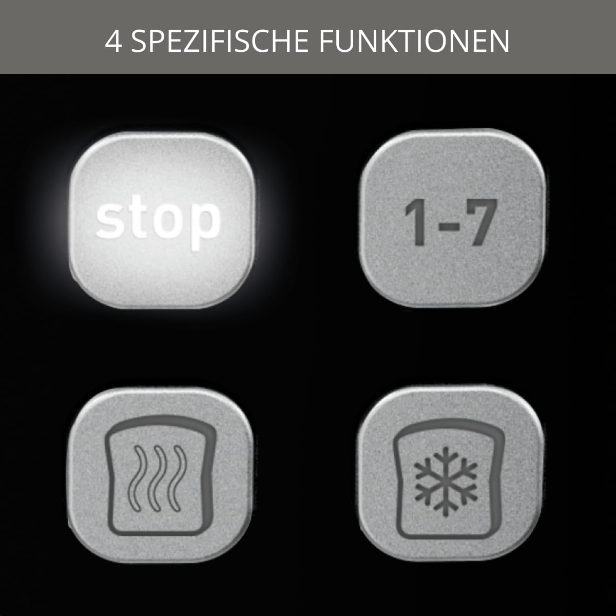 Detalle de Krups KH641810 Smart’n Light Zwei-Scheiben-Toaster mit Digitaldisplay und Countdown