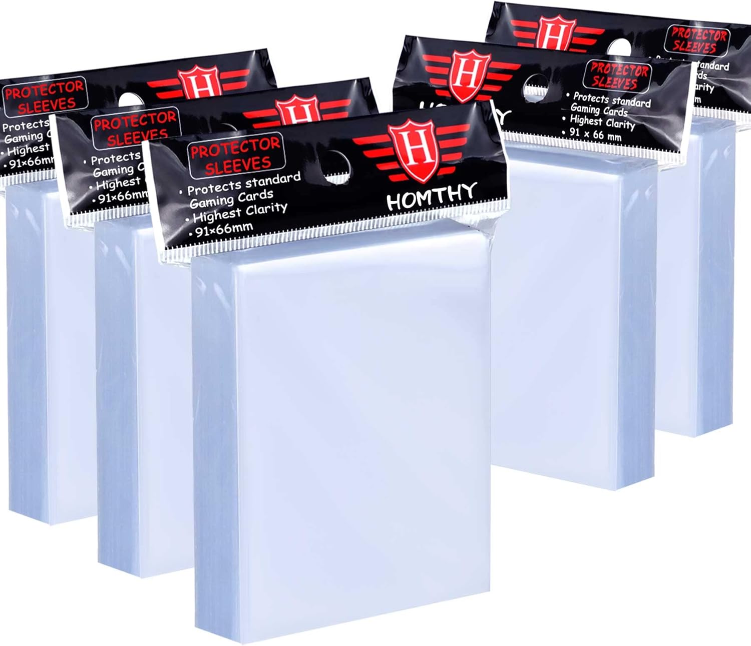 500 Counts Card Sleeves Clear Plastic Protectors