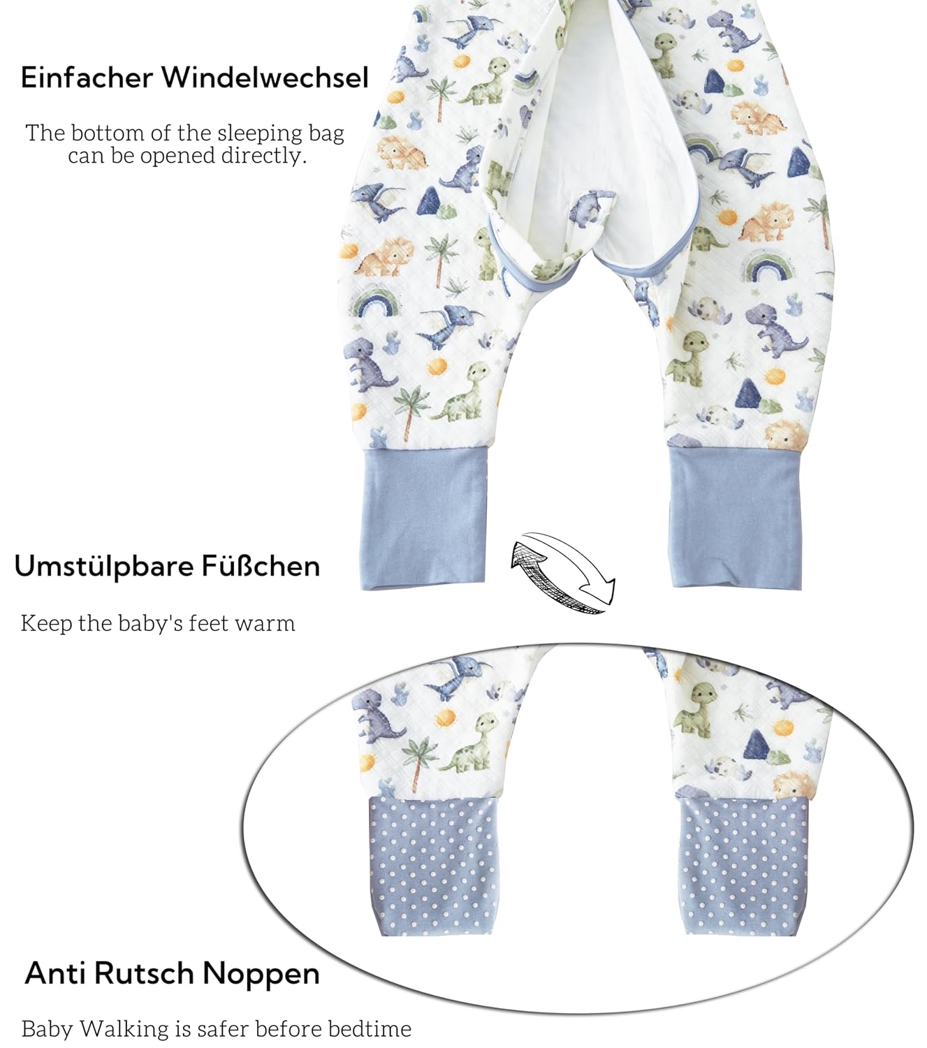 Detalle de Chilsuessy Baby Schlafsack 1,5 Tog 80 cm