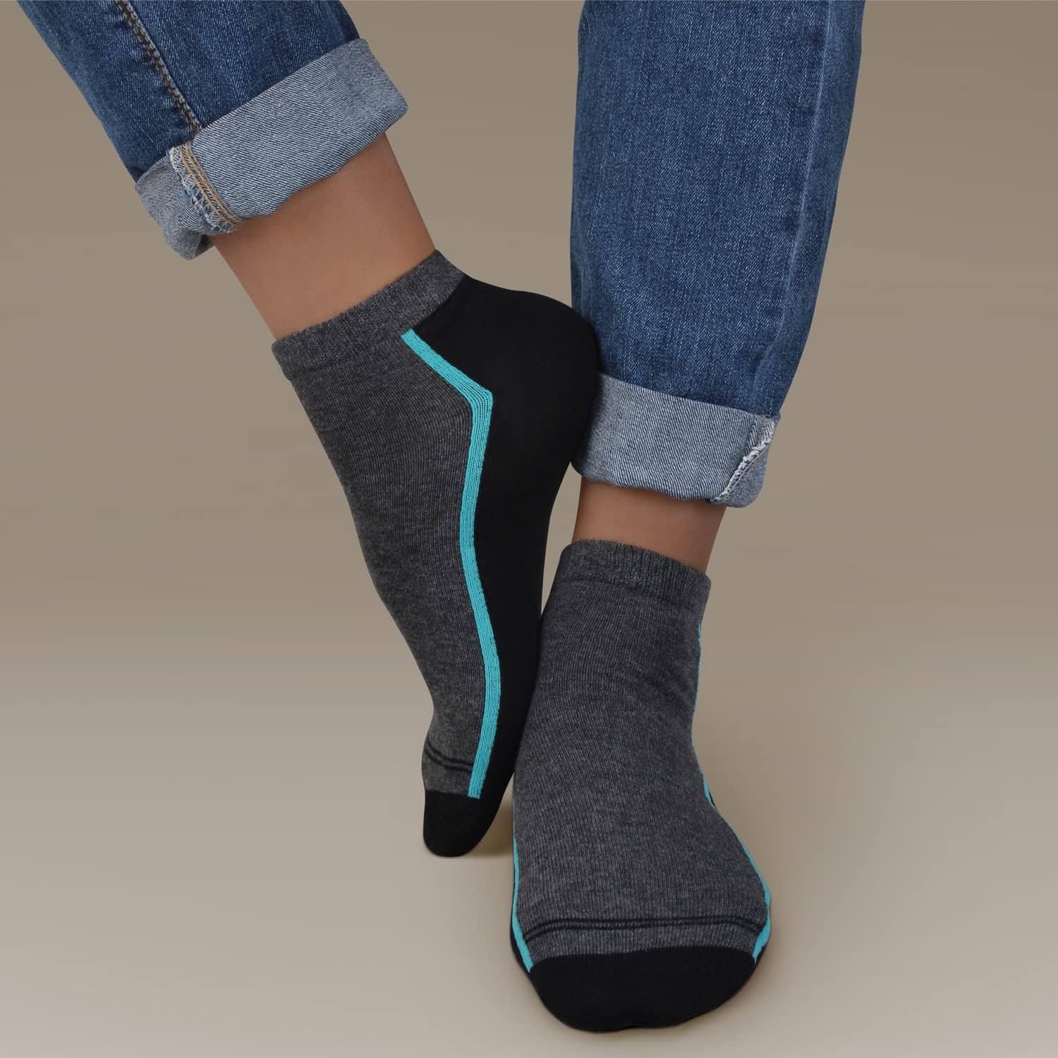 Thumbnail 1 de L&K 12 paia di calze da uomo sportive sneaker in cotone multicolore 2121