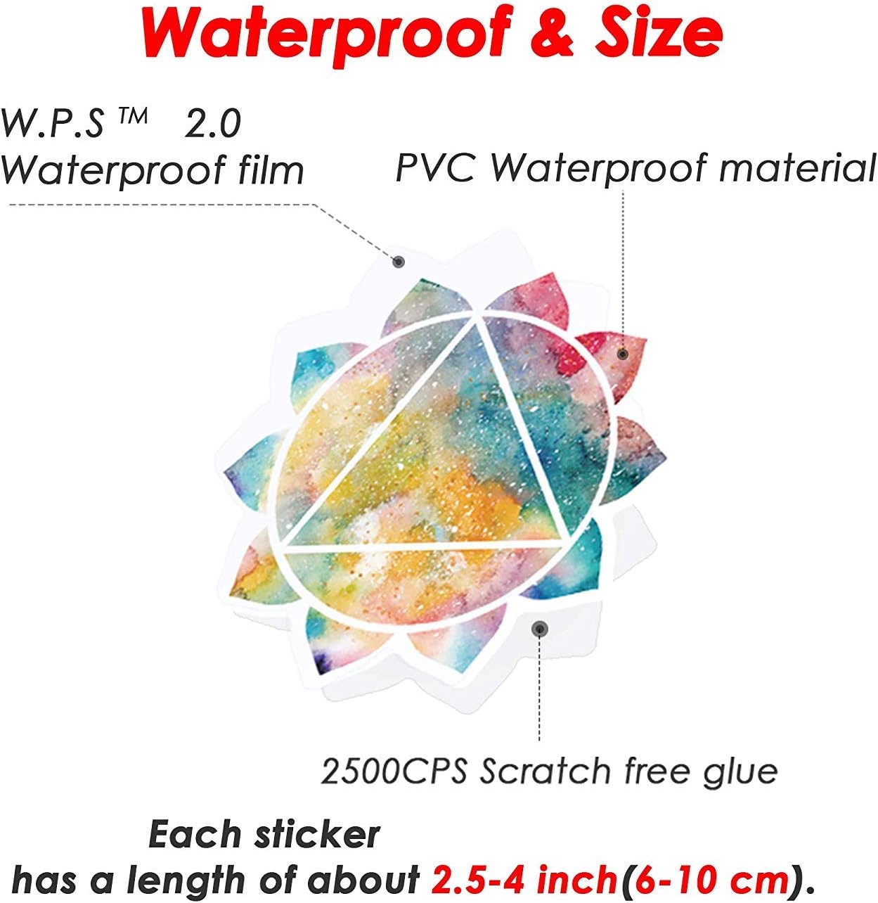 Detalle 1 de Cool Random Stickers Pack (55–500pcs) PVC vinyl waterproof laptop & skateboard decals