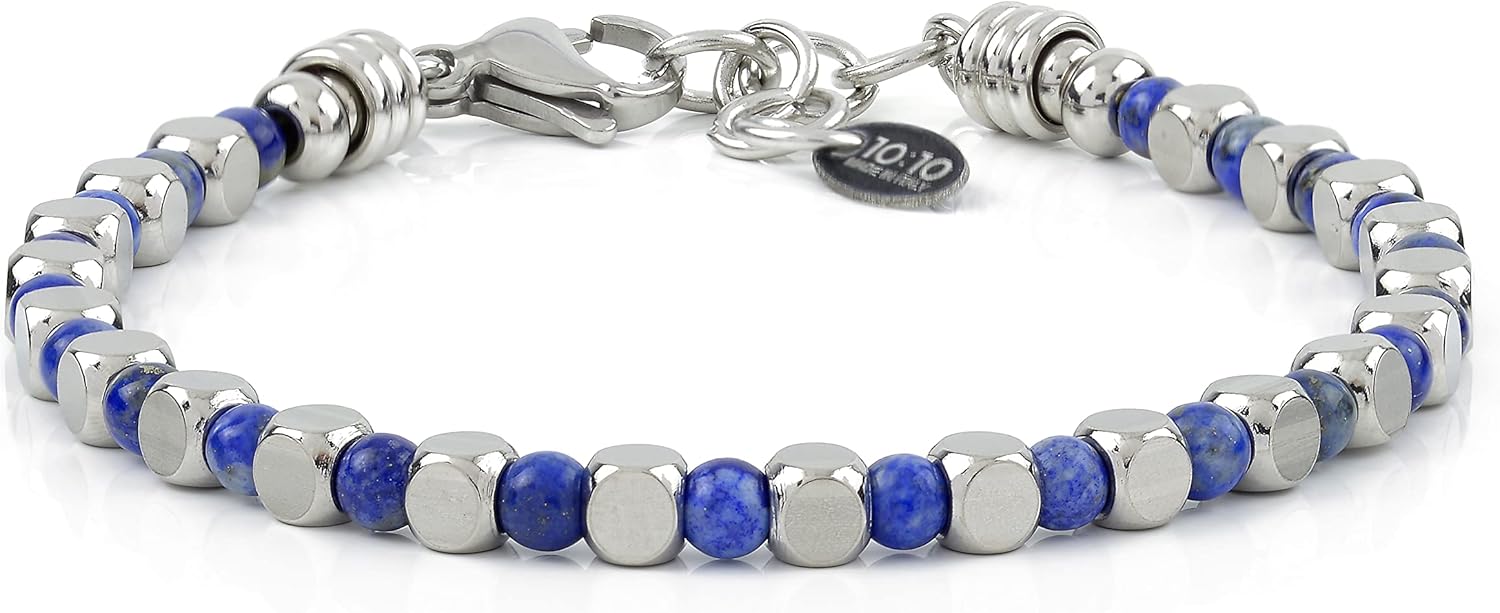 Thumbnail 1 de Bracciale Pietre Naturali 4 MM 10:10: Eleganza Made in Italy, Regolabile in Acciaio Inossidabile