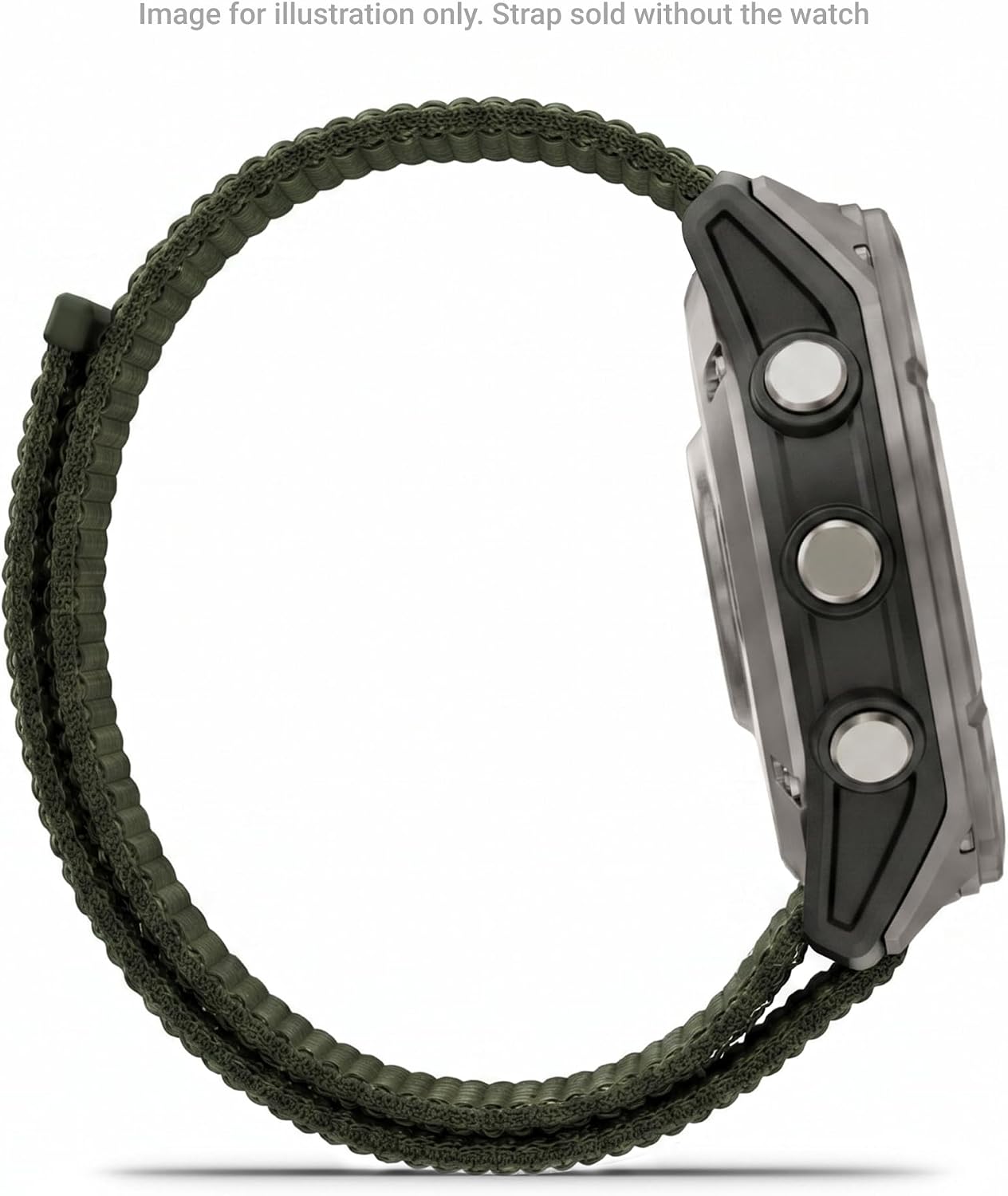 Detalle de Garmin UltraFit Watch Straps (26mm) – Lightweight Moss Nylon
