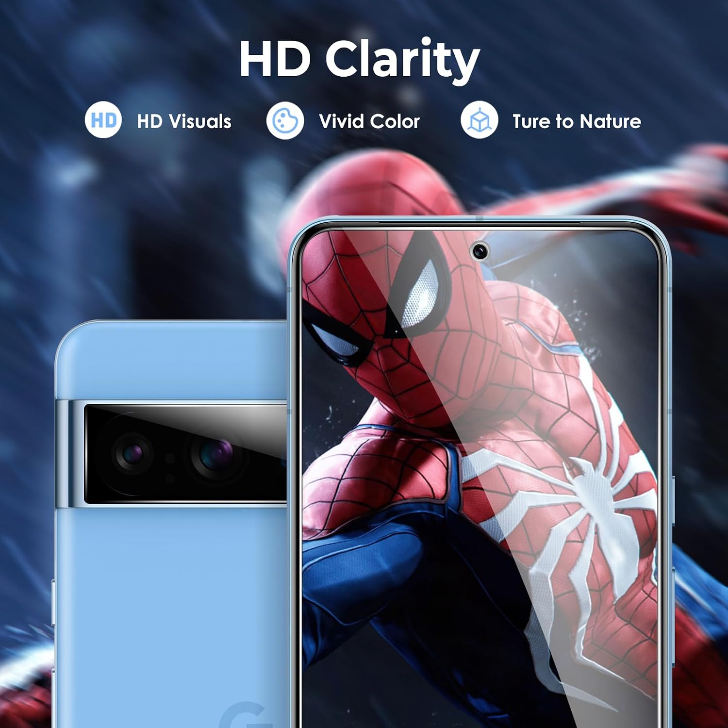 Detalle de LK 2+2 Verre Trempé pour Google Pixel 8 Pro – protection écran et objectif (2x verre + cadre d’installation)