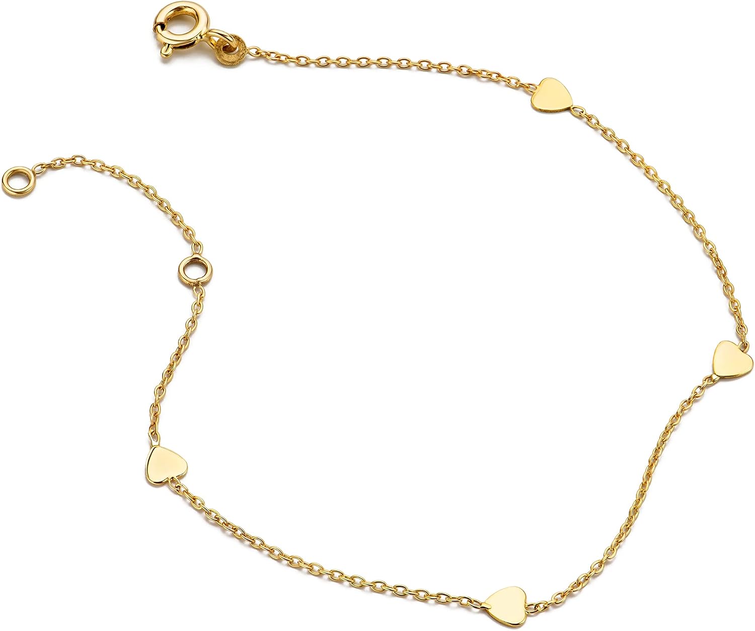 Detalle de OROVI bracciale donna Oro 9Kt vero, Oro Giallo – Cuori delicati e realizzato a mano