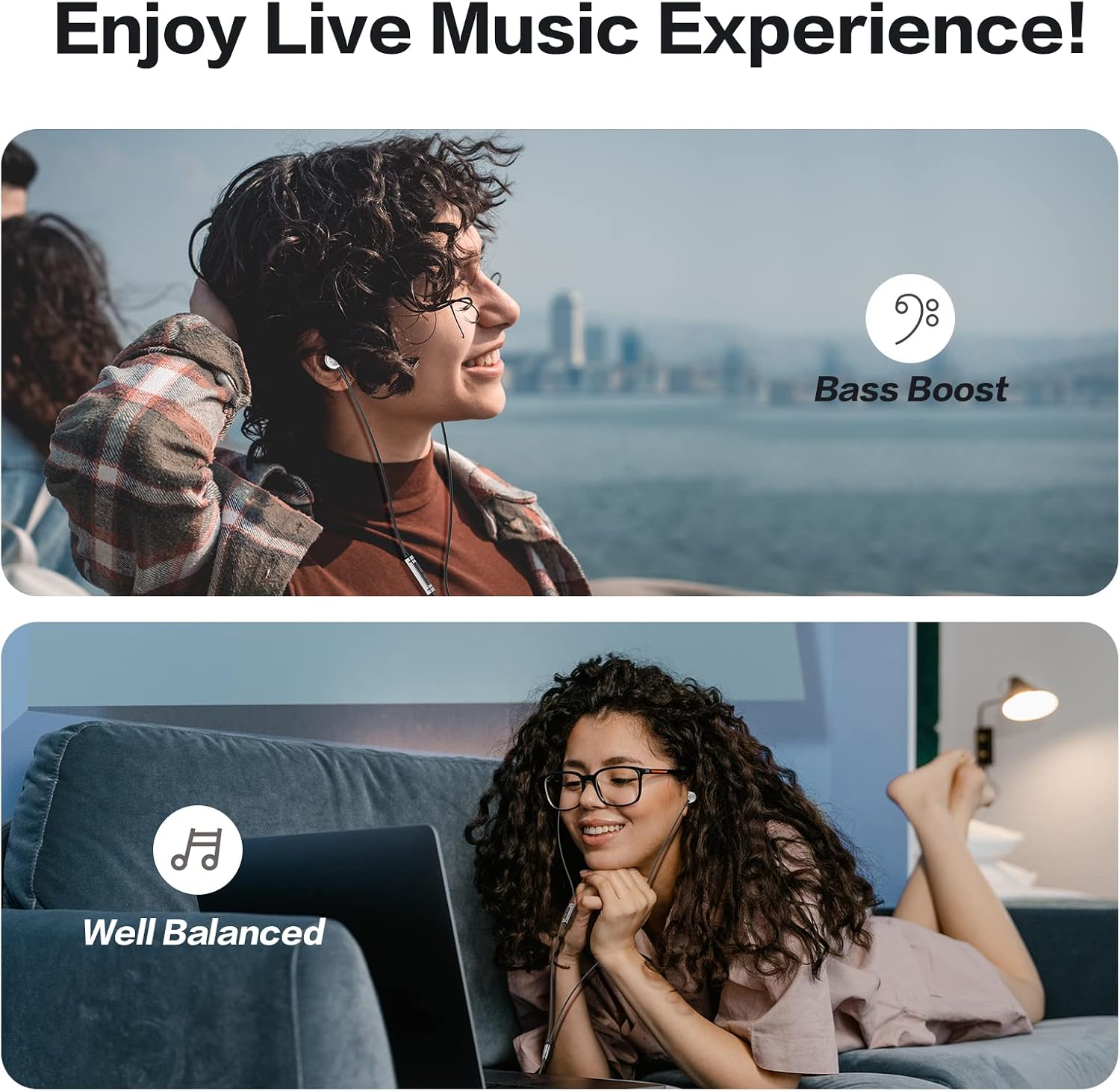 Thumbnail 6 de USB C Kopfhörer In-Ear mit Hi‑Fi Sound
