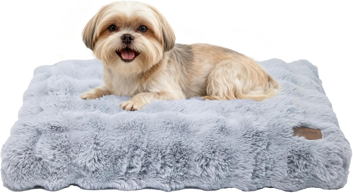 Detalle de BingoPaw Hundebett mittelgroße Hunde (76x51x10 cm) – waschbar, wasserdicht, abnehmbar & rutschfest in Grau