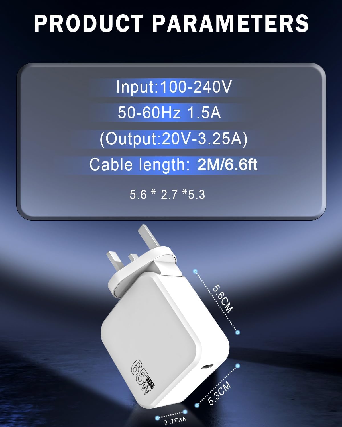Thumbnail 2 de 65W USB C GaN fast charger