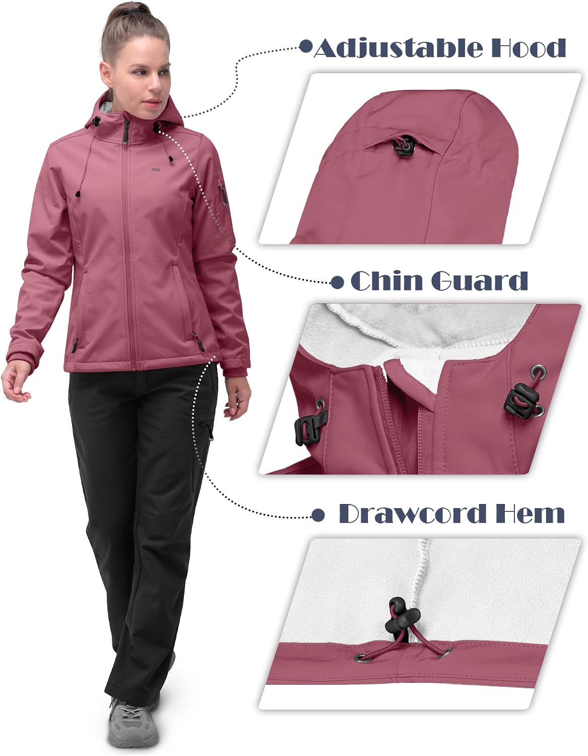 Detalle 2 de 33,000ft Damen Softshelljacke 8.000 mm