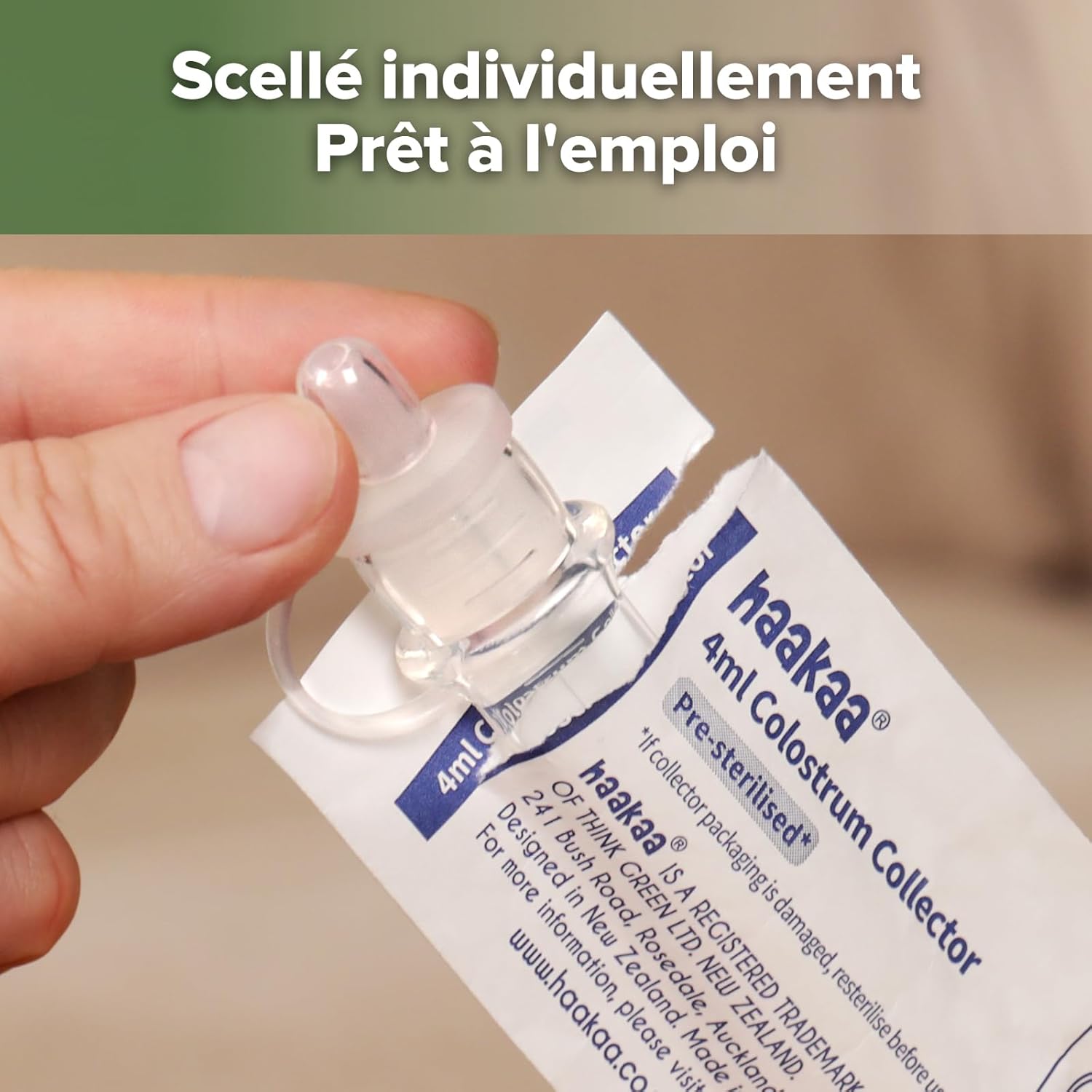Thumbnail 5 de haakaa Kit collecteur de colostrum avec lingette coton et boîte de rangement – prêt à l’emploi, sans BPA, 4 ml (6 pièces)
