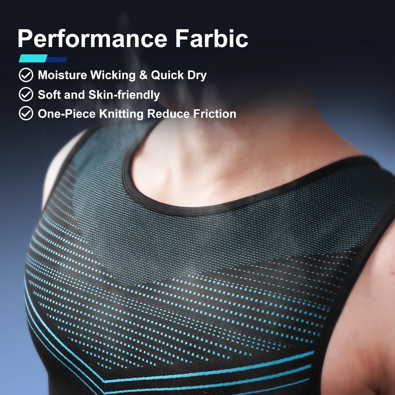 Thumbnail 5 de Odoland 3-Pack Men’s Compression Shirt Tummy Control Slimming Tank Undershirt