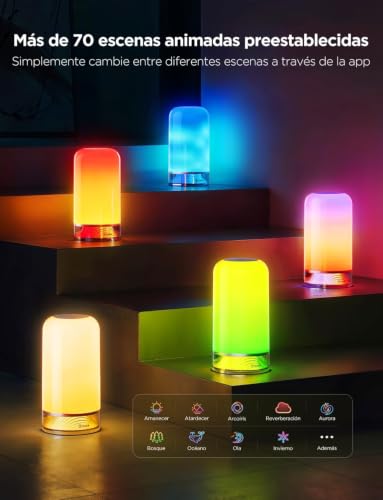 Detalle de Govee Lampada da Comodino LED RGBICWW Touch – 500 lm, 87 scene, controllo intelligente