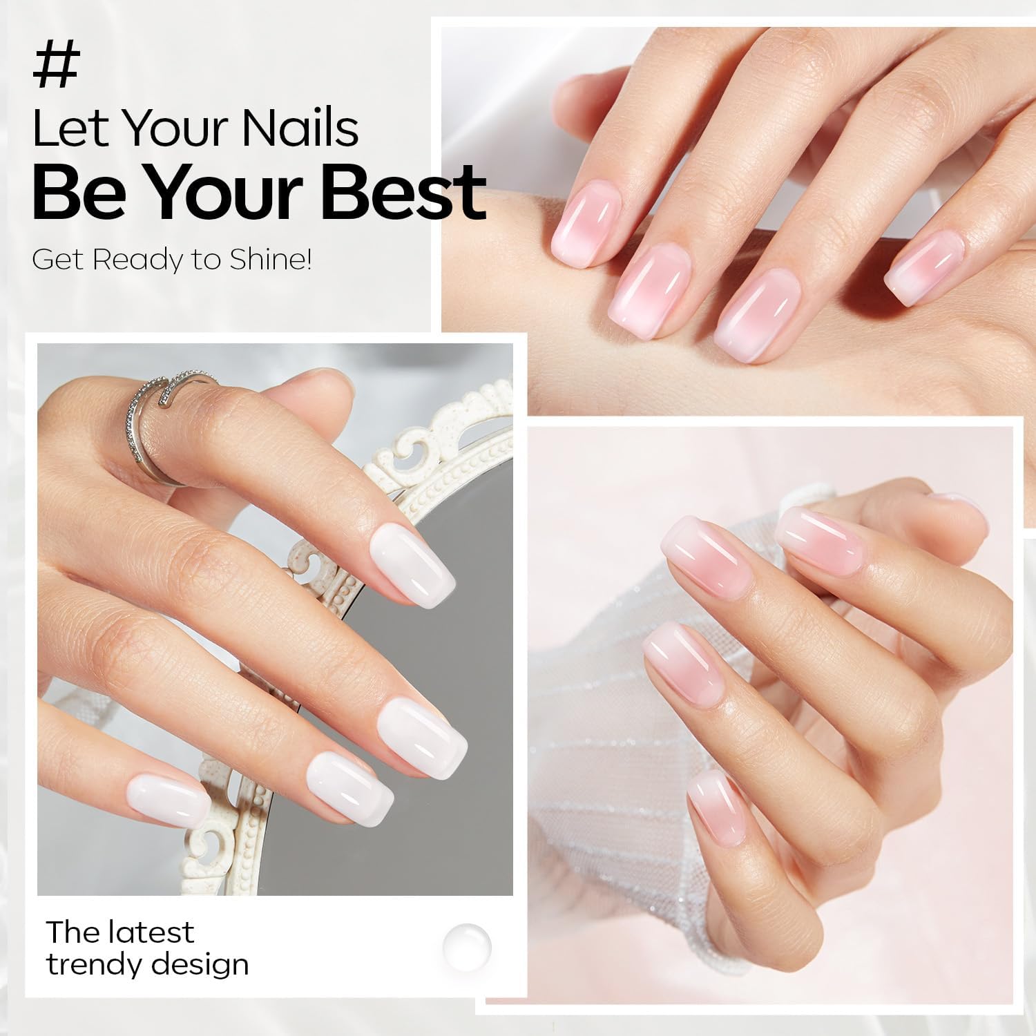 Thumbnail 2 de modelones Vernis Semi Permanent Blanc Laiteux gellak, melkachtig wit 15 ml