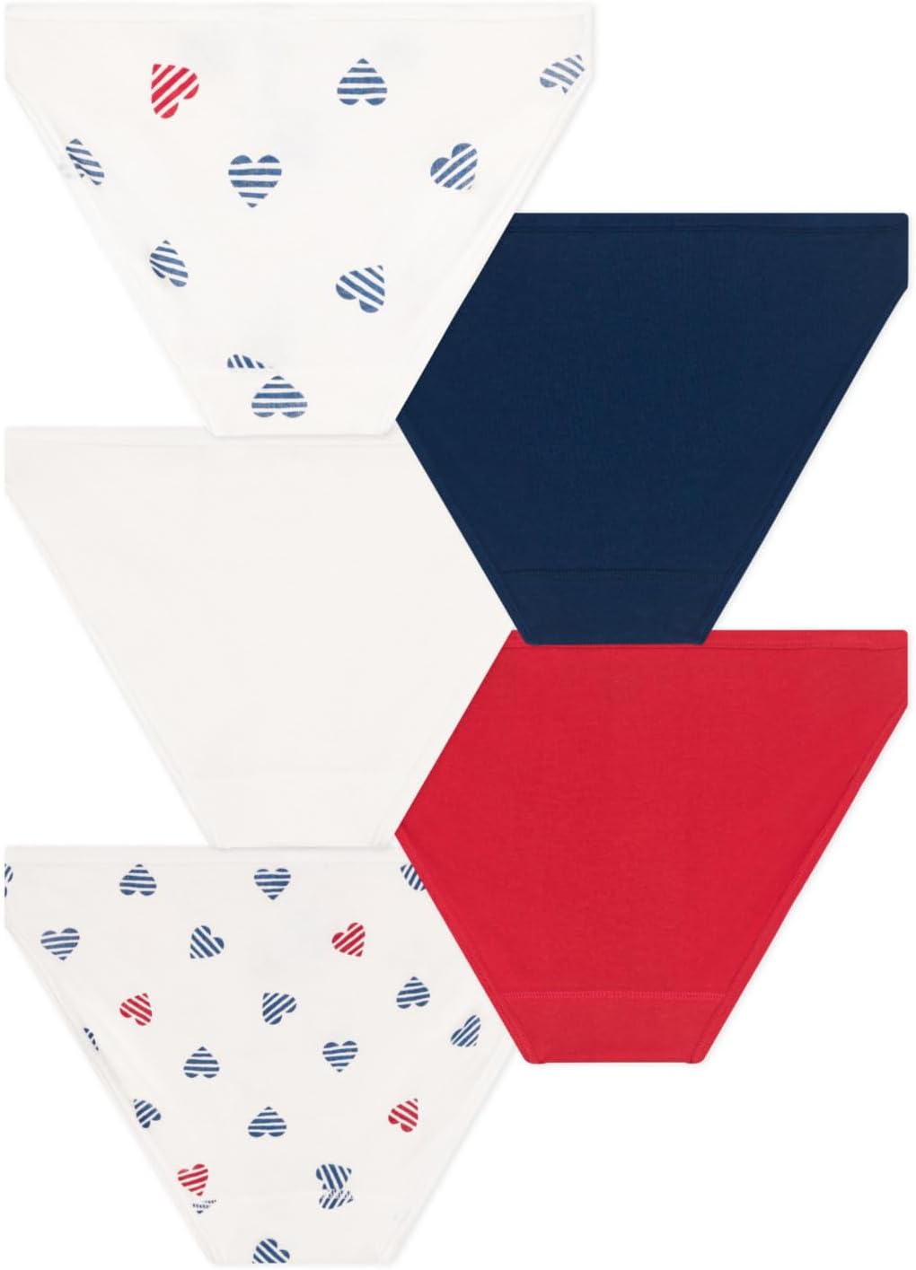 Thumbnail 1 de Petit Bateau A0dkl Culottes Femme (Lot de 5) – coton imprimé cœurs