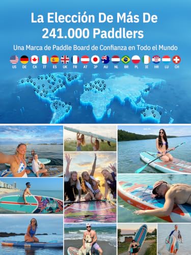 Detalle de Niphean Tabla Paddle Surf Hinchable 320 cm con Accesorios: estabilidad y versatilidad para familias