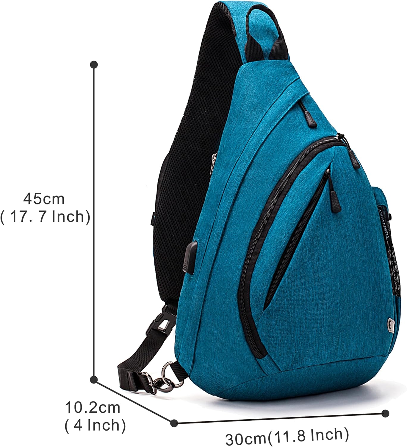 Thumbnail 6 de TurnWay Sling Bag: Waterproof Crossbody with USB Charge Port for Travel and Everyday Use