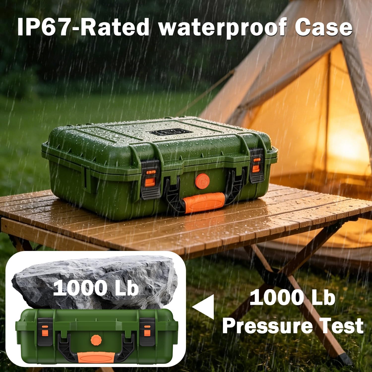 Detalle de MONOJOY IP67 Waterproof Hard Carrying Case for Starlink Mini (Starlink Mini Case with Precision-Cut Foam)