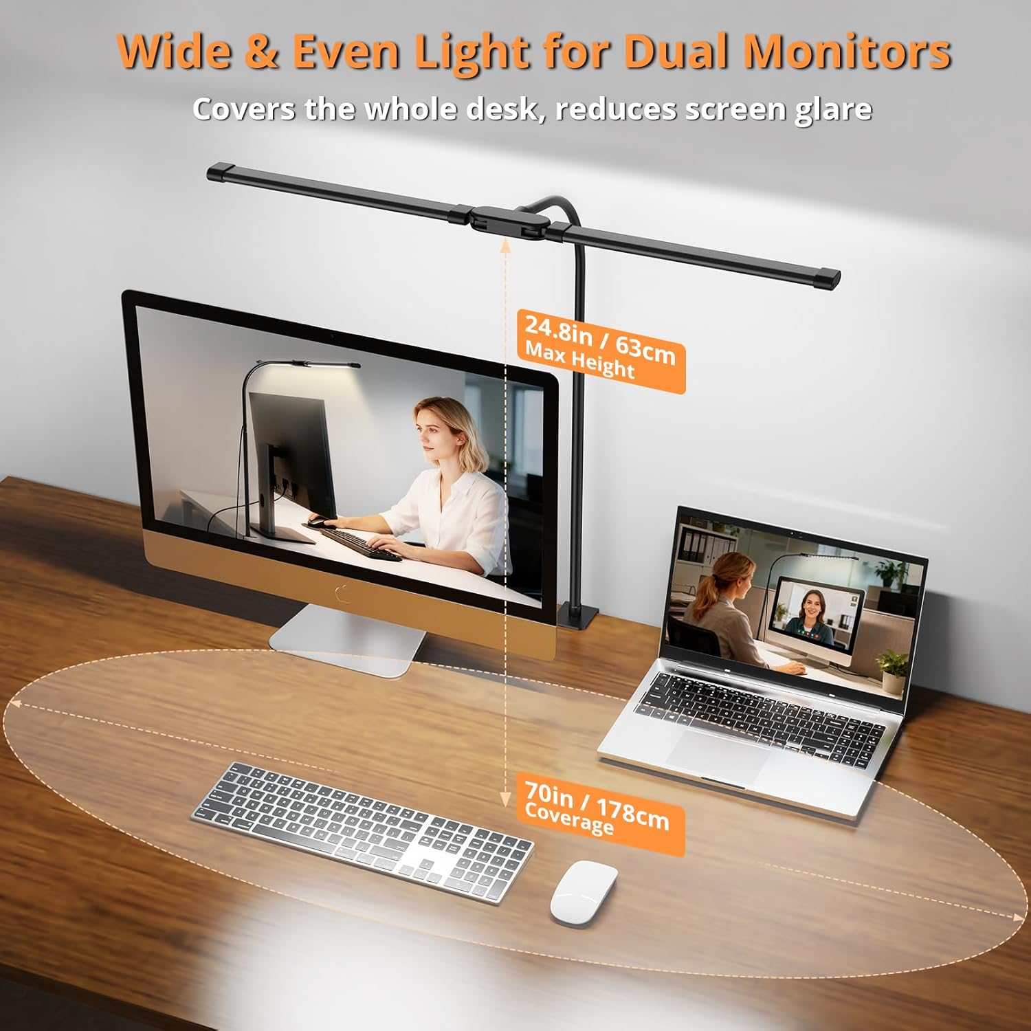 Thumbnail 1 de Woputne Desk Lamp with Clamp 960LM 12W
