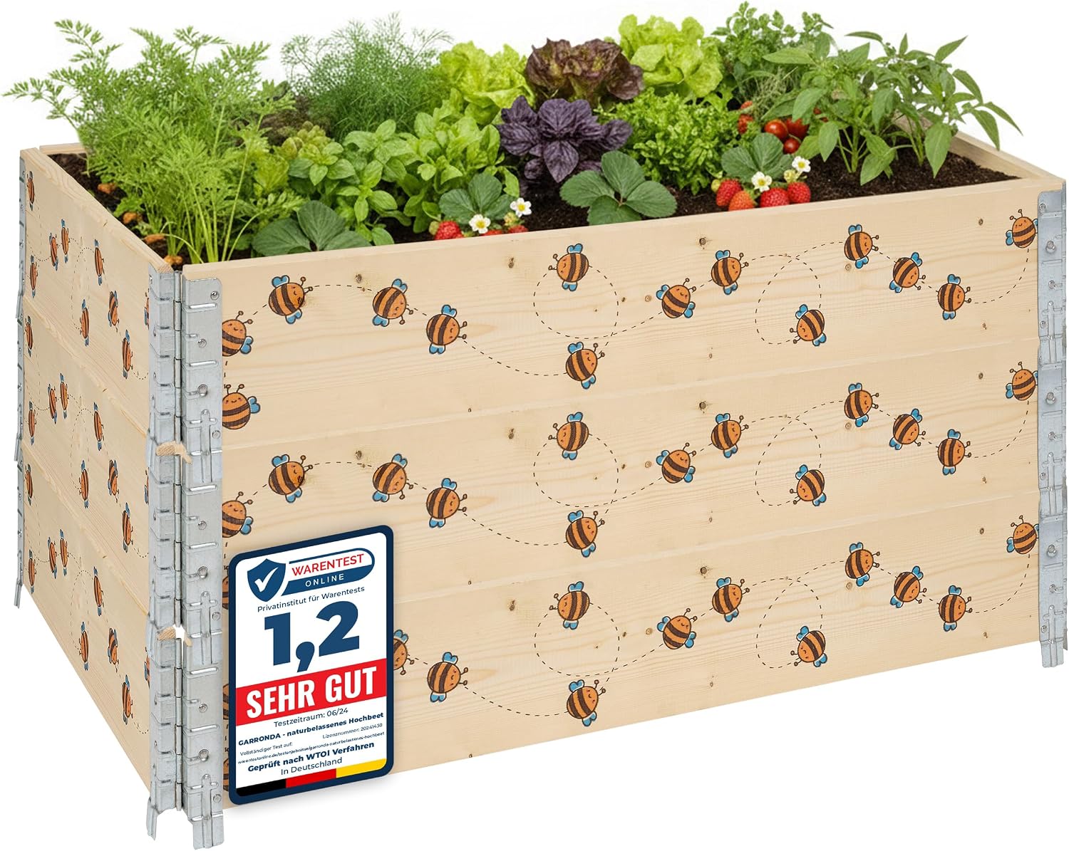Garronda Hochbeet Holz 120x80x20 cm