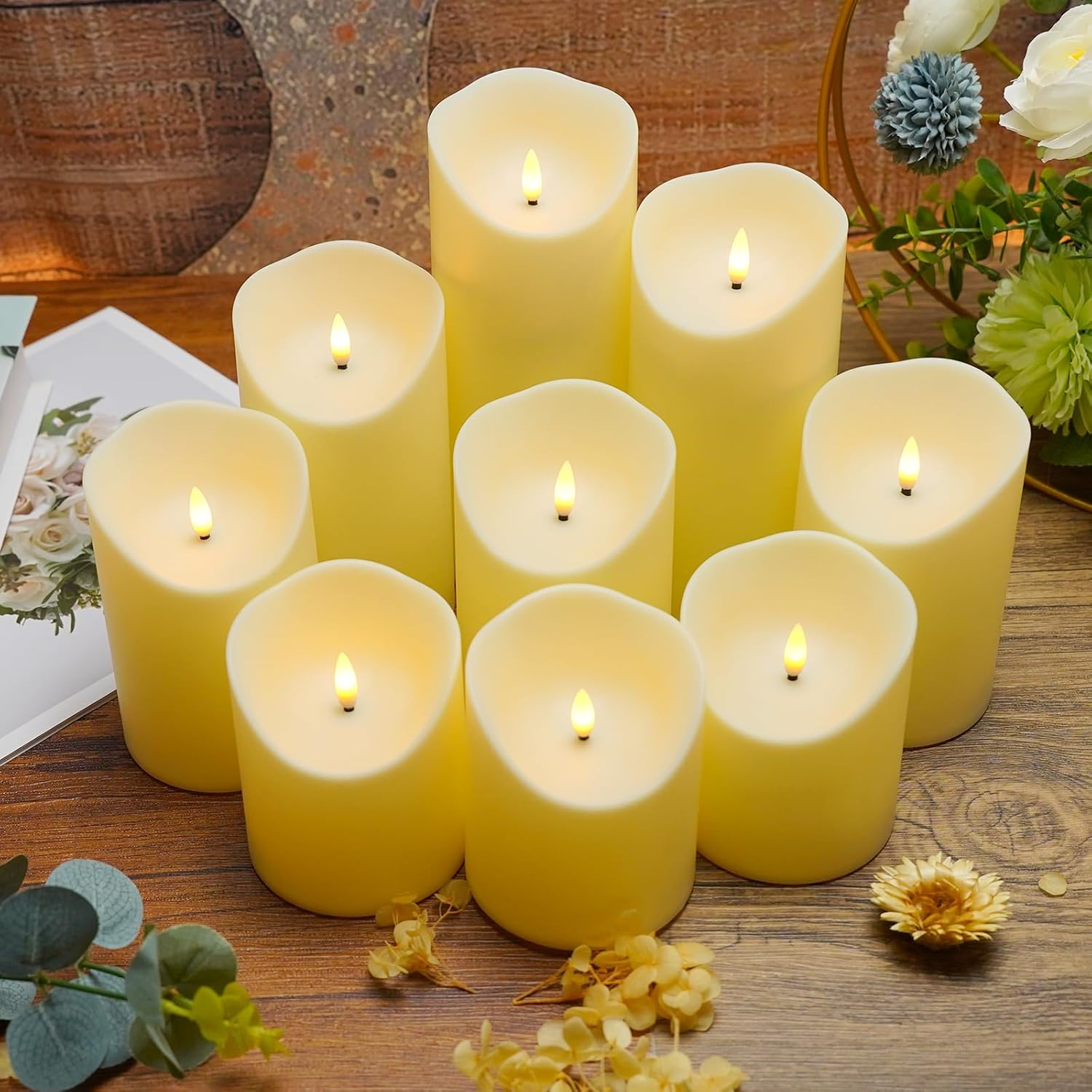 Detalle 2 de Nimiko Flameless Candles, Set of 9
