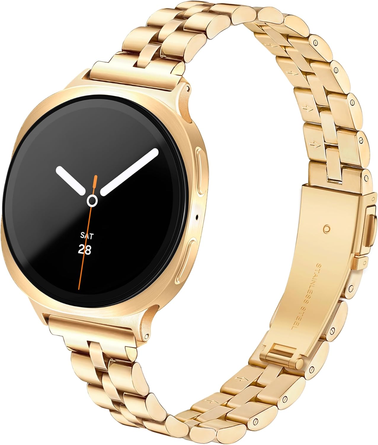 Thumbnail 6 de G-ficu Slim Stainless Strap for Samsung Galaxy Watch (40mm/44mm) – Starlight & Gold