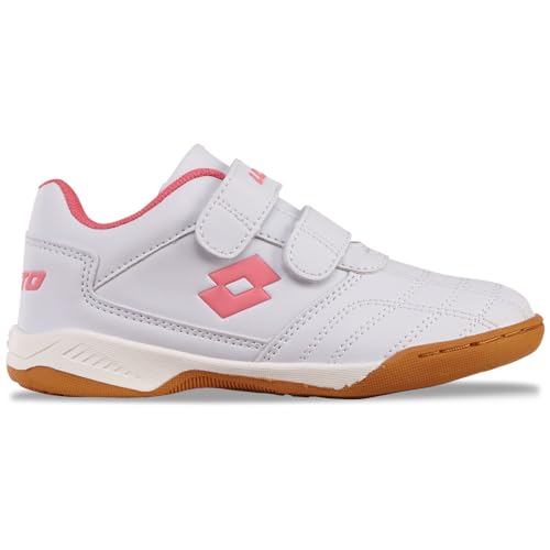 Detalle de LOTTO Pacer 2600110K Unisex Kinder Hallenschuh Weiß / Freaky Pink