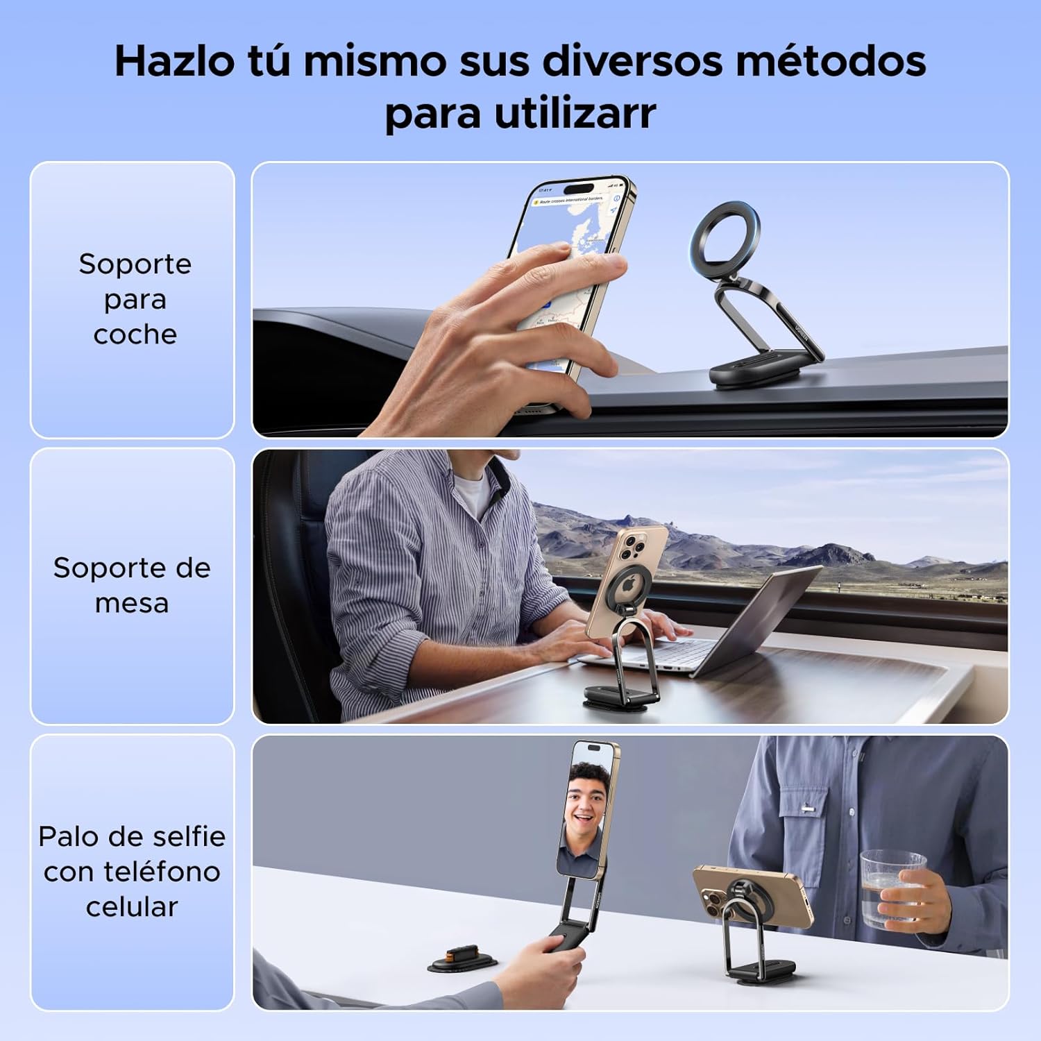 Thumbnail 4 de UGREEN Soporte Móvil Coche MagSafe Plegable y Magnético