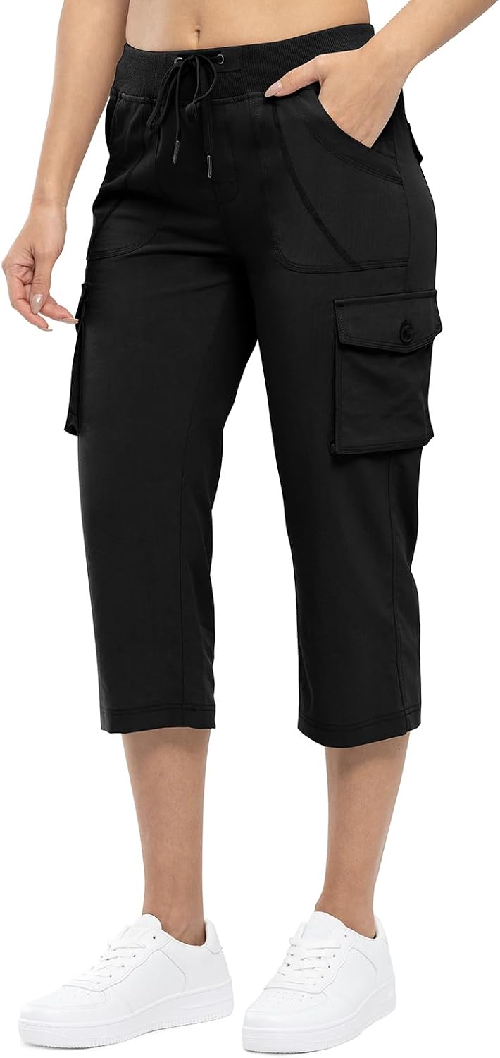 Detalle de TBMPOY Womens Cargo Capris Lightweight Hiking Pants (6 Pockets, Quick-Dry, Cropped Cotton)