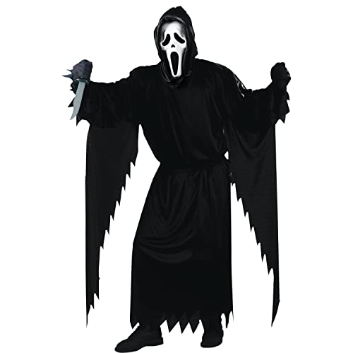 Thumbnail 1 de Fun World Ghost Face Style Adult Costume Set with Black Hooded Robe and Mask