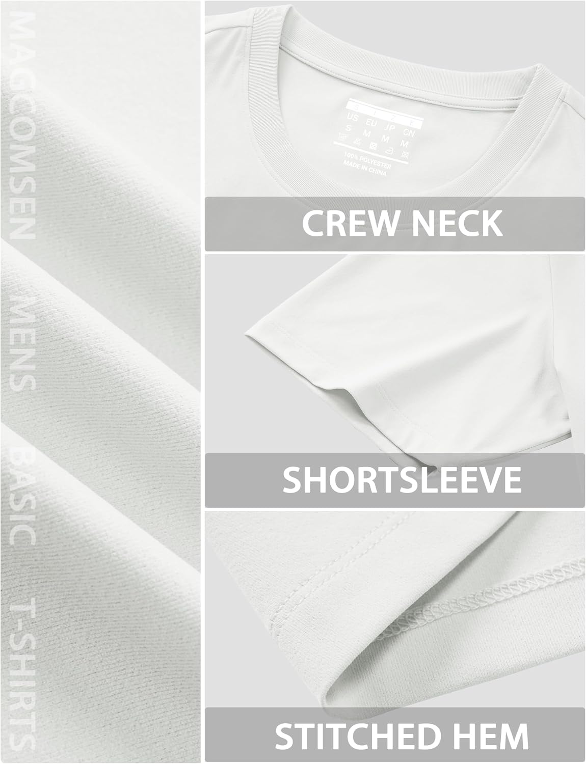 Detalle de MAGCOMSEN Men's Sun Protection T-Shirt UPF 80+