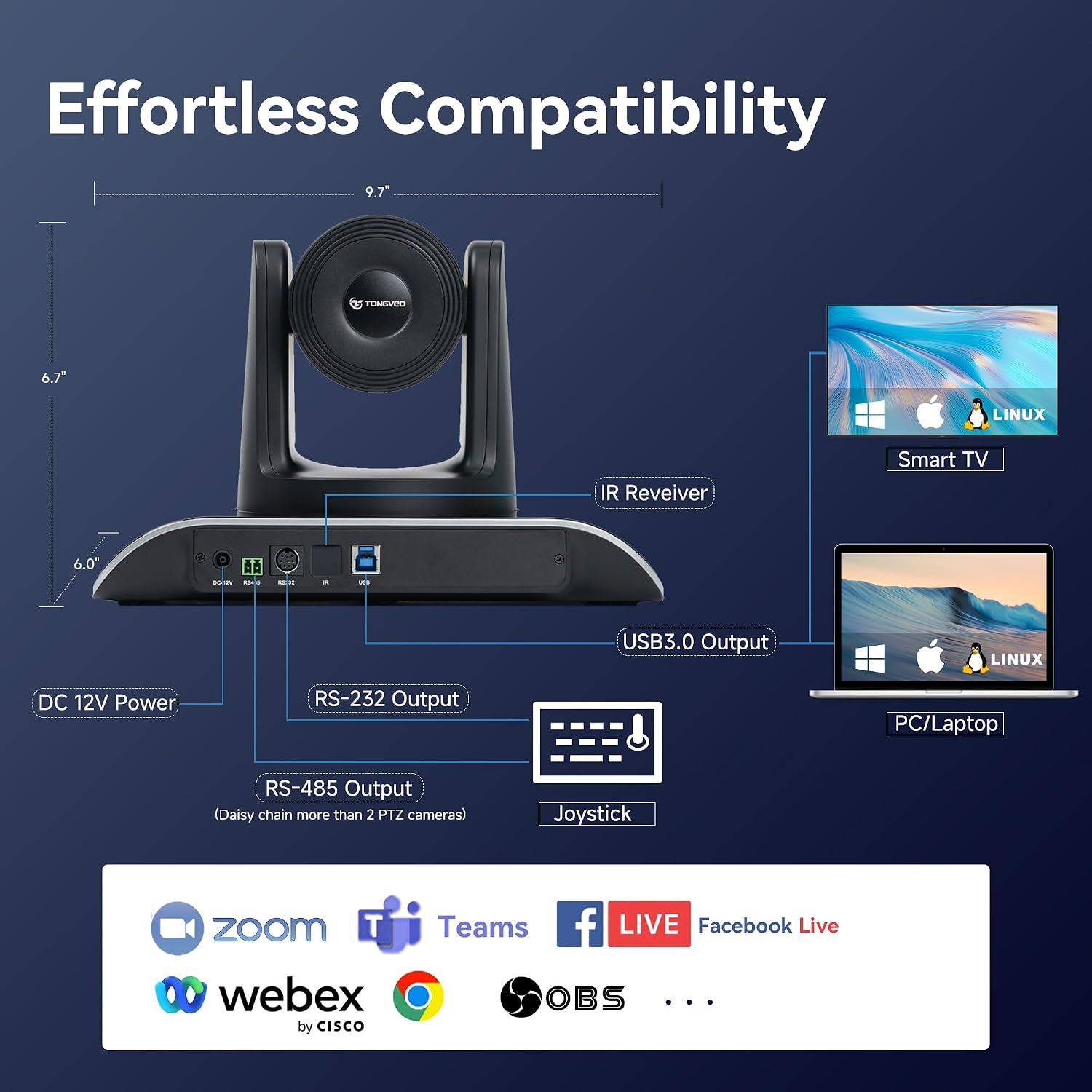 Thumbnail 6 de TONGVEO 4K Conference Camera System