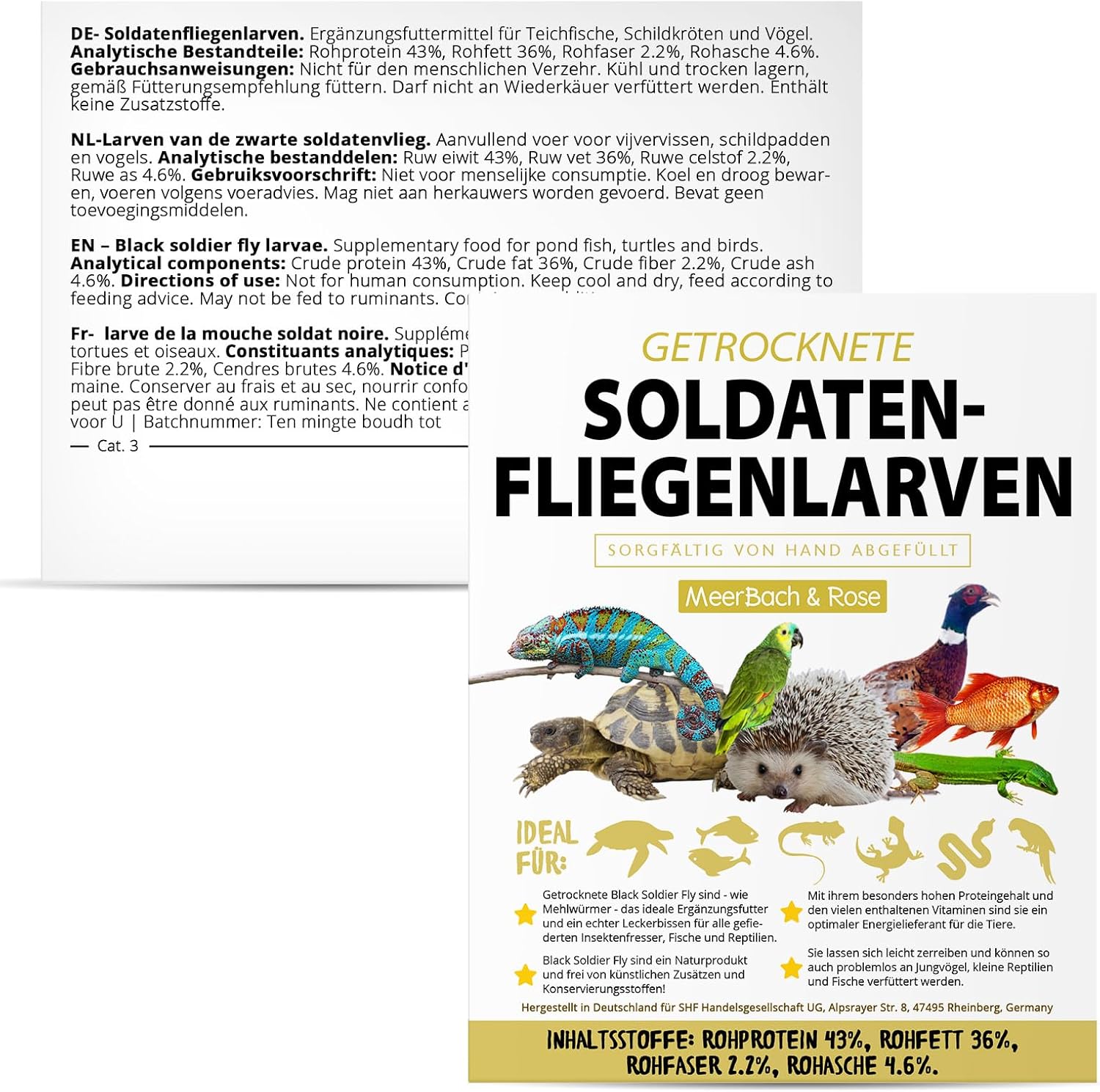Thumbnail 6 de Soldatenfliegenlarven getrocknet 1kg – proteinreicher Futterbestandteil für Tiere