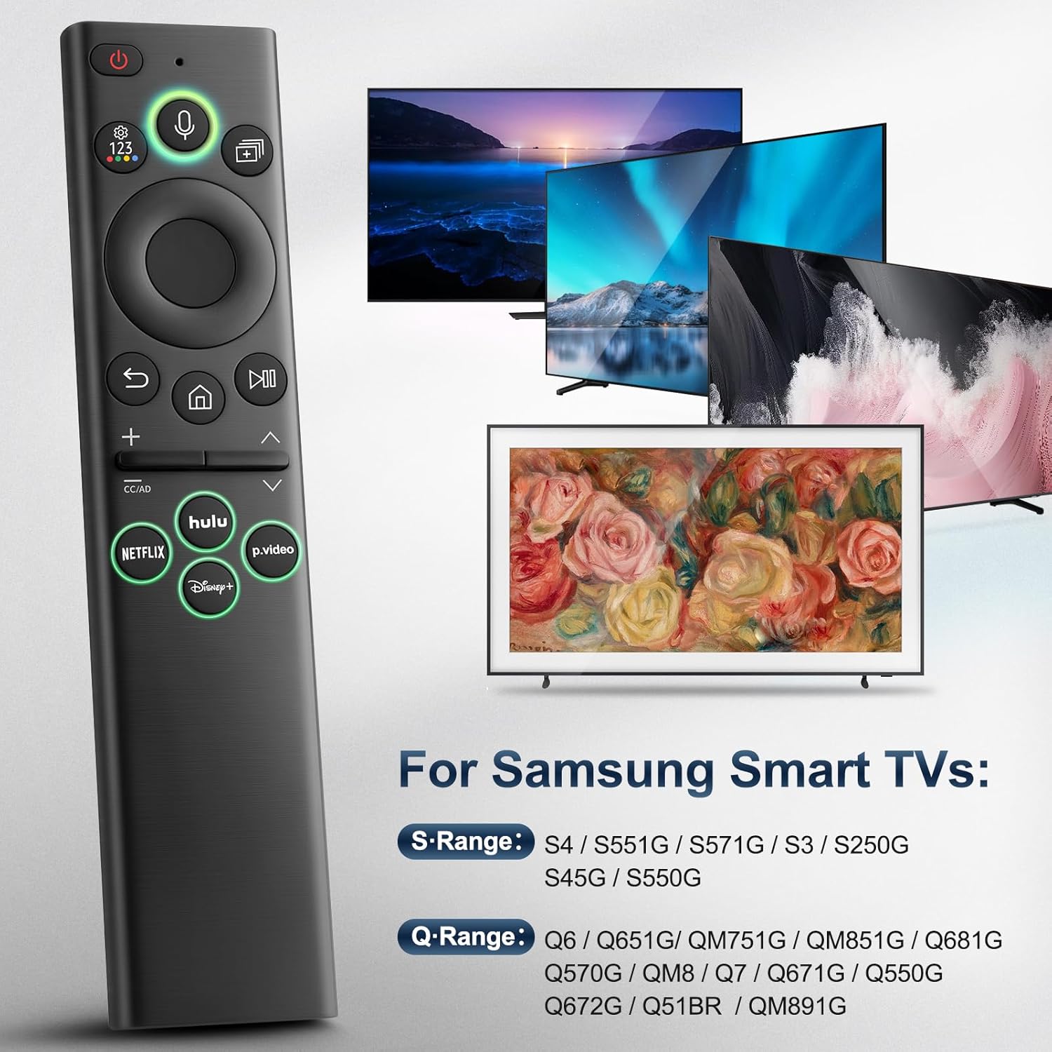 Detalle 2 de Samsung TV Universal Voice Remote (2019-2026) — Replacement Remote with 4 Shortcuts