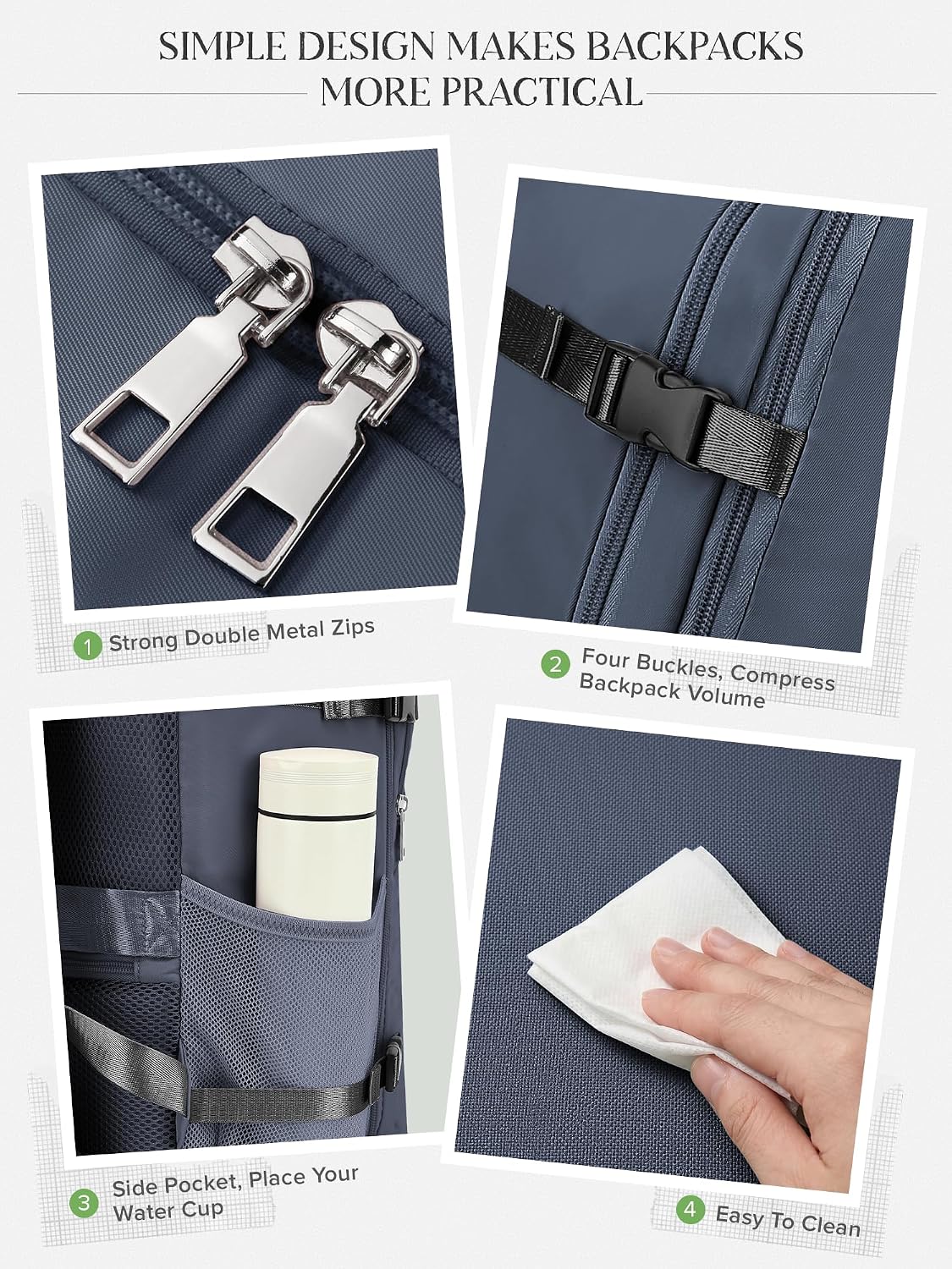 Thumbnail 6 de Hayayu Ryanair Cabin Bags 40x30x20: Underseat Carry-On Backpack for Travel
