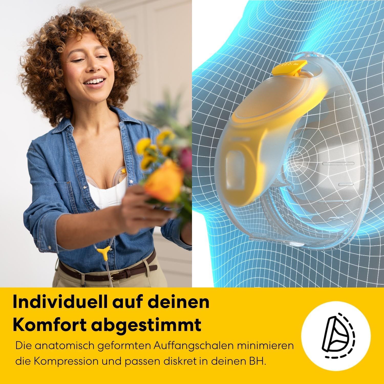 Thumbnail 5 de Medela Freestyle Mini Hands-Free – Tragbare Doppelmilchpumpe mit Akku und freihändigen Auffangschalen