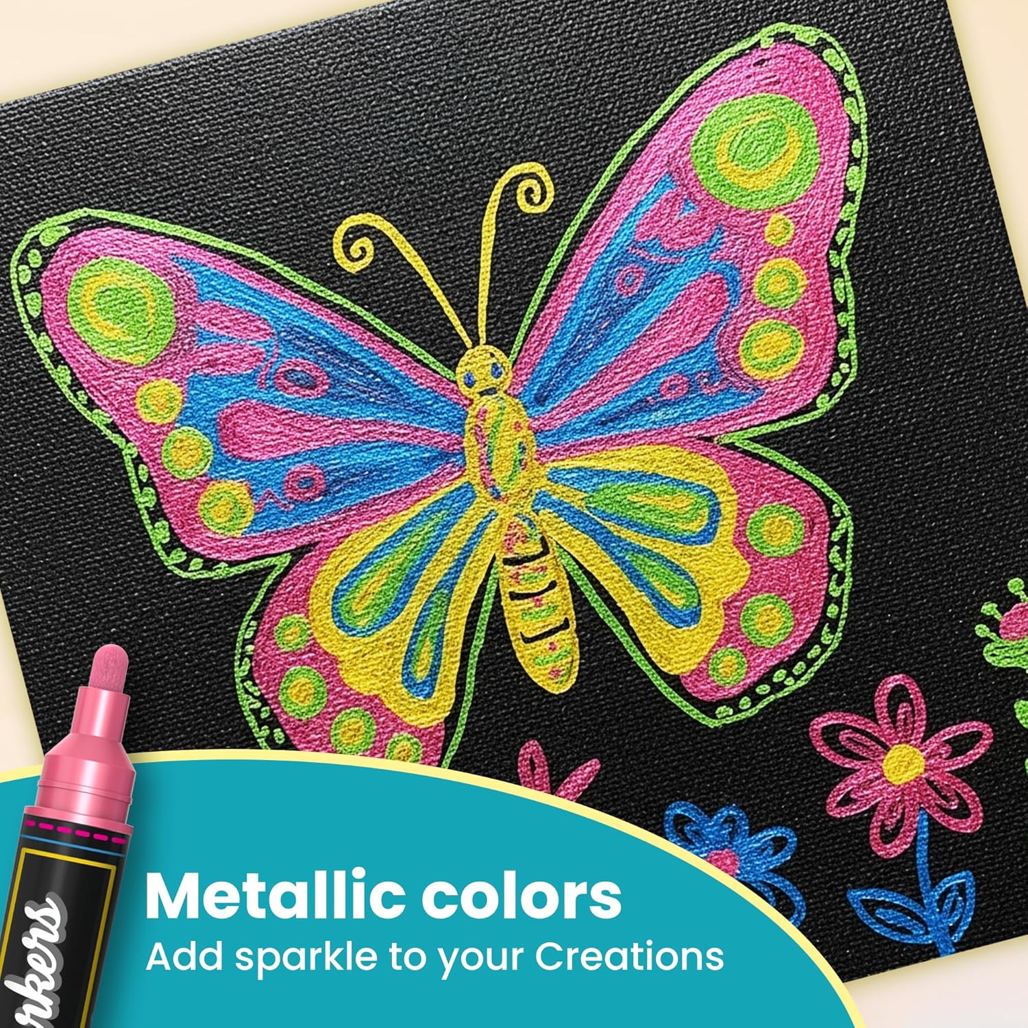 Thumbnail 3 de Chalkola Dual Tip Liquid Chalk Markers 40 pack