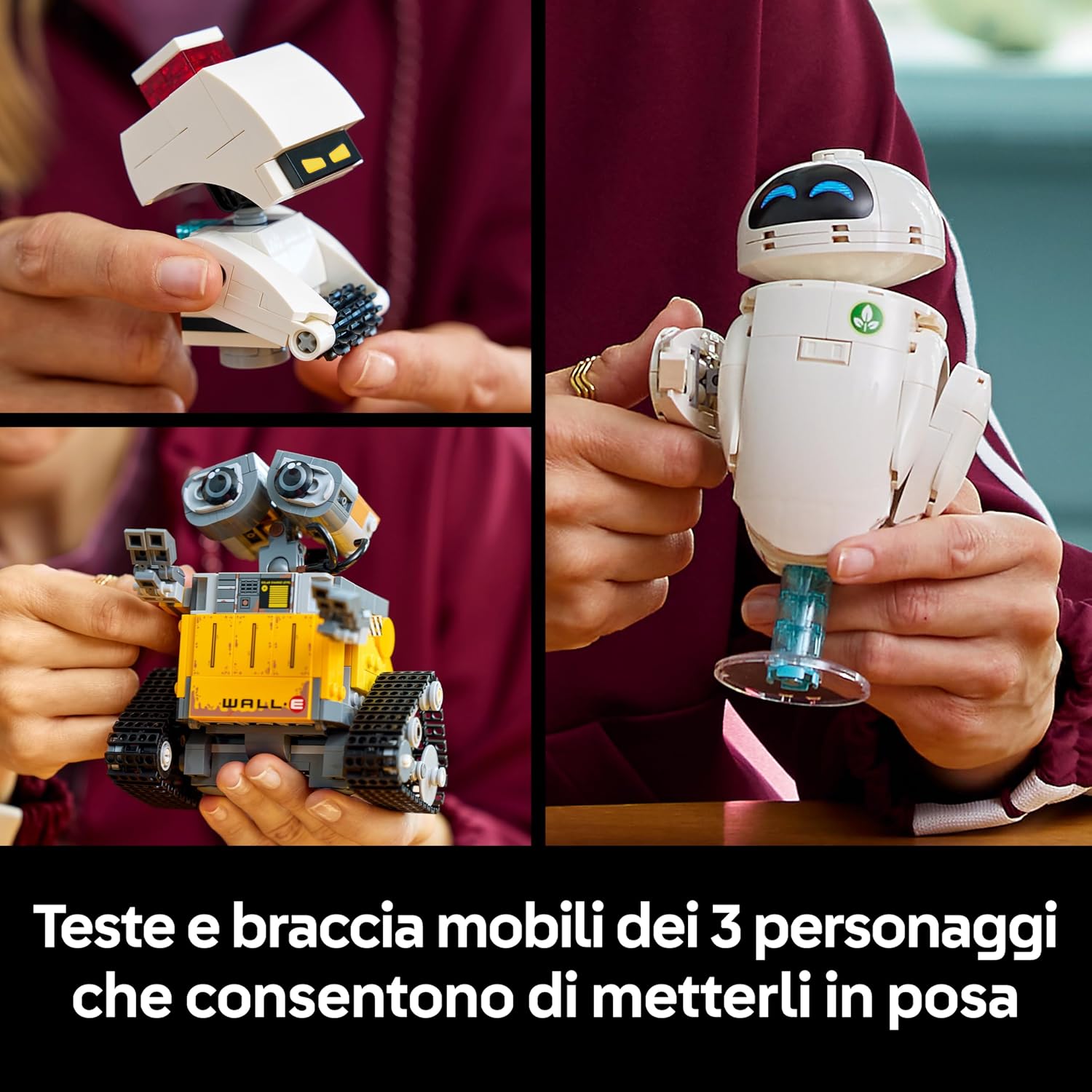 Detalle 2 de LEGO Disney Pixar WALL-E e EVE – Kit di Modellismo per Adulti da Esposizione (43279)
