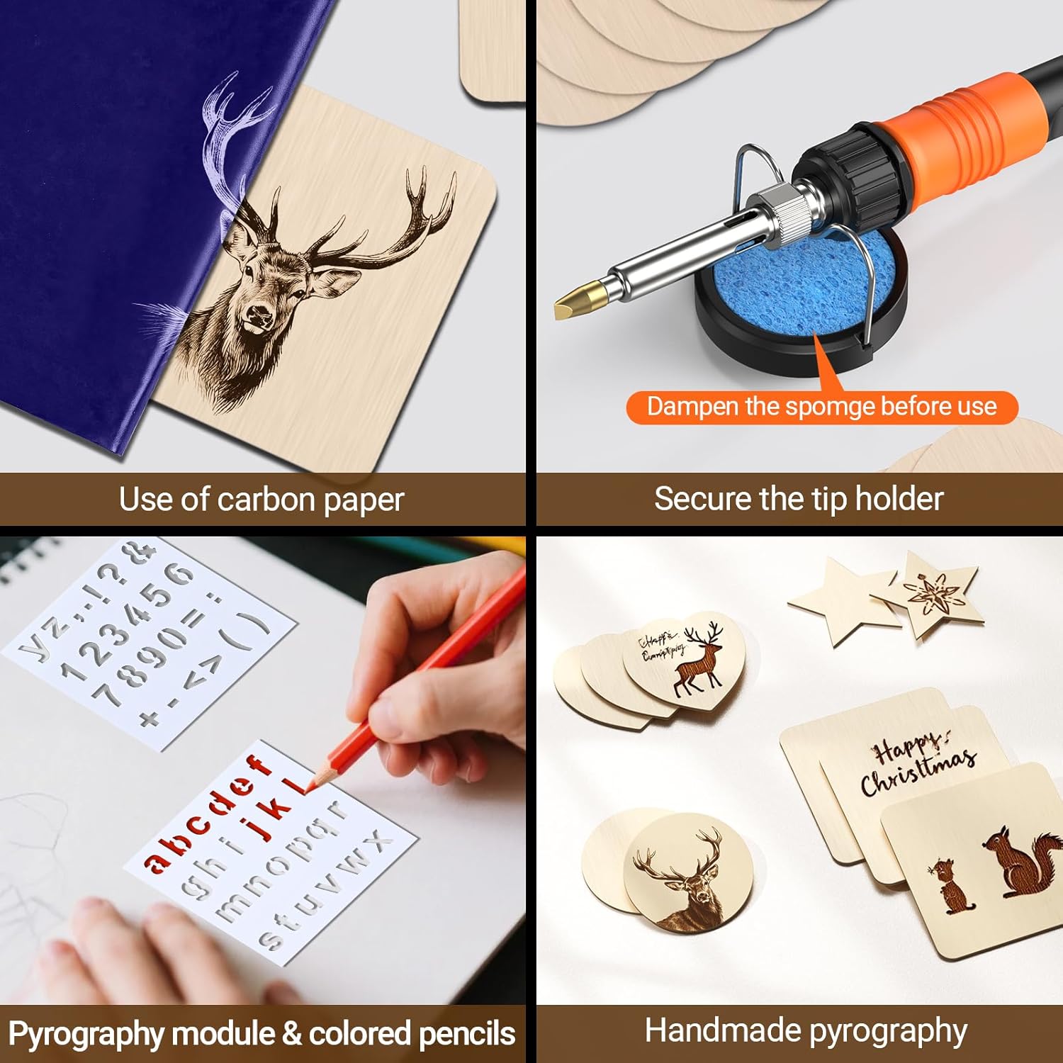 Thumbnail 6 de Preciva Pyrography Kit wood burning 70pcs