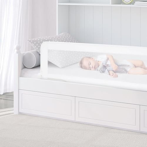 Detalle de Asalvo Barrera de Cama 2 en 1 de 150 cm para Niño - Abatible, Apta para Cama Nido y Fácil de Transportar