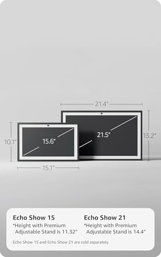 Detalle de Amazon Echo Show 15 (Newest Model) — 15.6" Full HD Kitchen Hub with Fire TV and Alexa+