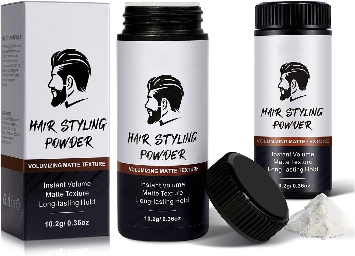 Detalle de Leyosger polvos para pelo hombre 2 piezas