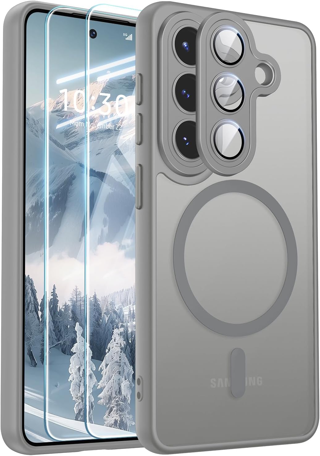 Thumbnail 6 de JAME Hülle für Samsung Galaxy S26 mit 2 Schutzfolien, Vollständiger Kameraschutz und MagSafe-Kompatibilität – Schwarz