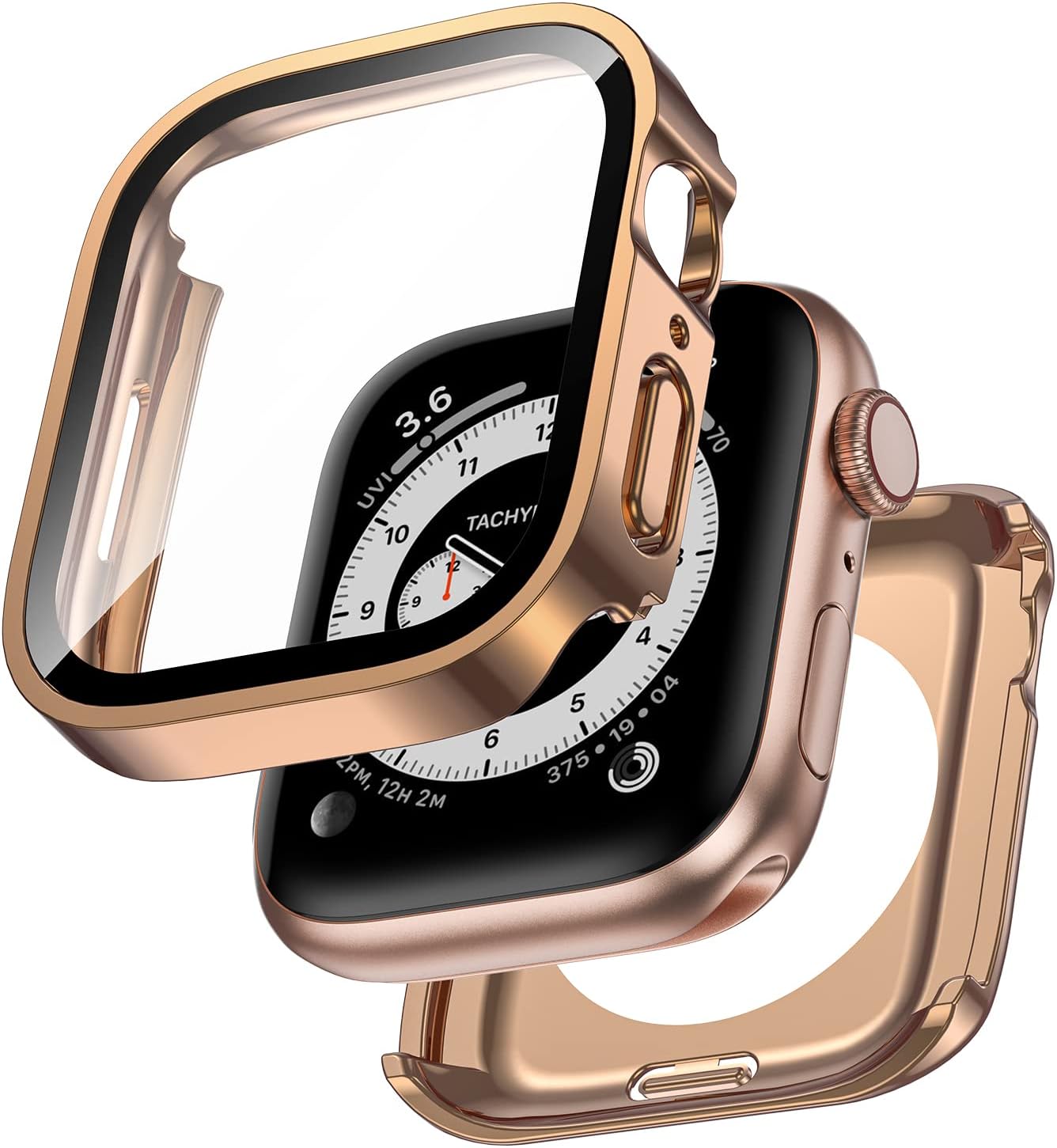 Thumbnail 6 de Kawoco 2-in-1 wasserdichte Hülle mit gehärteter Glas-Schutzfolie für Apple Watch Series 10 (42 mm) – blau